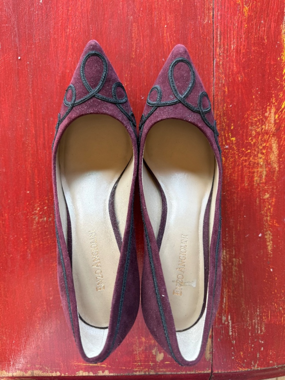Enzo Angiolini Burgundy heel 8.5